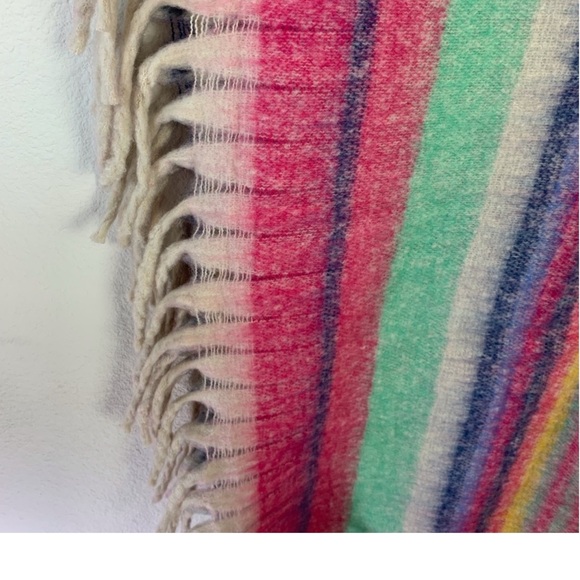 Free People Colorful Skye Stripe Throw Blanket Wrap, NWT - Picture 10 of 11
